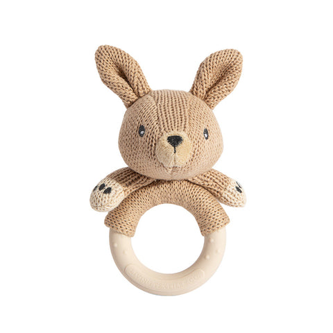 Living Textiles Ring Rattle Kangaroo