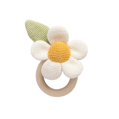 Living Textiles Ring Rattle Daisy