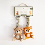 Living Textiles Stroller Toys 2pk Bear & Fox