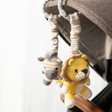 Living Textiles Stroller Toys 2pk Zebra & Lion