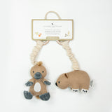 Living Textiles Stroller Toys 2pk Platypus & Wombat