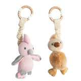Living Textiles Stroller Toys 2pk Galah & Emu