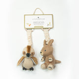 Living Textiles Stroller Toys 2pk Kangaroo & Kookaburra
