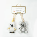Living Textiles Stroller Toys 2pk Koala & Cockatoo