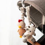 Living Textiles Stroller Toys 2pk Cow & Chicken