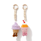 Living Textiles Stroller Toys 2pk Ice Cream & Cupcake