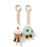 Living Textiles Stroller Toys 2pk Boba Tea & Donut