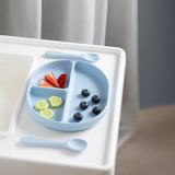 Living Textiles Silicone Feeding Set Dusty Blue