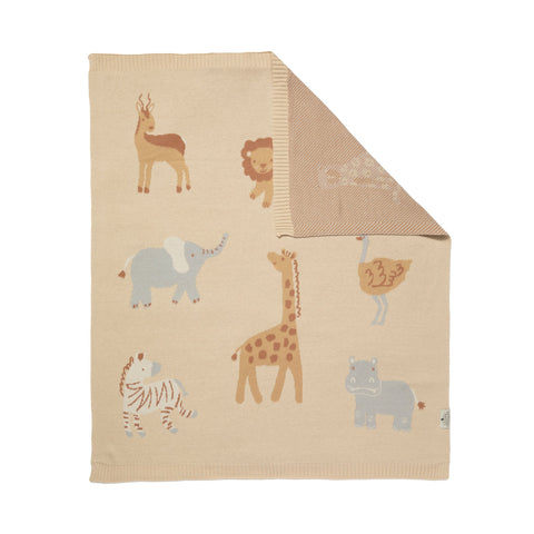 Living Textiles Jacquard Baby Blanket - Wild Safari