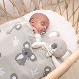 Living Textiles Australiana Baby Blanket - Koala/Grey