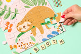45 Piece Kids Puzzle with Gems - Sloth