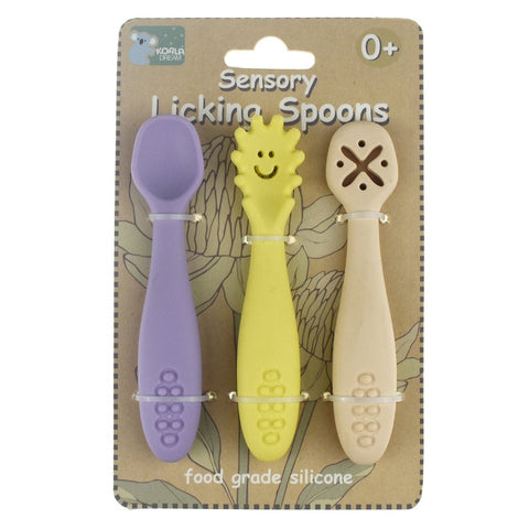 Koala Dream Silicone Licking Spoons 3pk