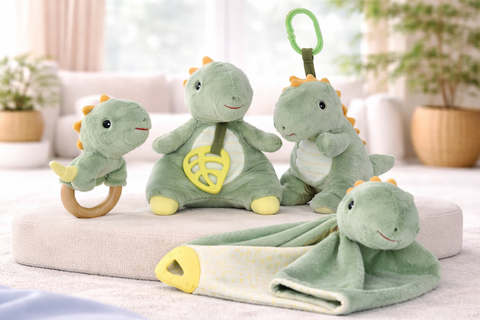 Koala Dream Minty Dinosaur Plush Gift Set 4pc