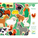 Djeco Wooden Magnetic Farmix Set 24pc
