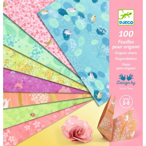 Djeco Haru Origami Sheets - 100 Sheets