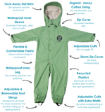Grubbybub Puddle Suit - Sage Green