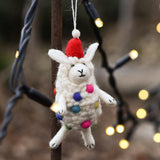 Tara Treasures Felt Sheep Christmas Ornament