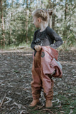 Grubbybub Puddle Suit - Dusty Rose