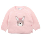 Bebe Ciara Bunny Knitted Jumper Soft Pink - Size 0000