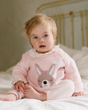 Bebe Ciara Bunny Knitted Jumper Soft Pink - Size 0000