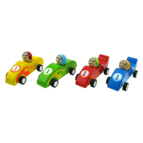 Kaper Kidz Wooden Pull Back Racing Car