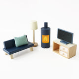 Le Toy Van Wooden Dolls House Furniture - Starter Set 35pc