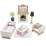 Le Toy Van Wooden Dolls House Furniture - Sitting Room 19pc