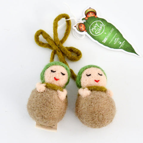 Tara Treasures Felt Ornament - Gumnut Pod Babies