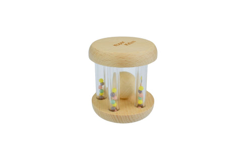 Kaper Kidz Wooden Baby Rattle (with rainbow beads)