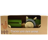 Kaper Kidz Wooden Tractor with Farm Animals