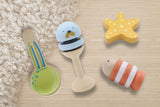 Kaper Kidz Wooden Musical Instruments 4 Piece Set: Ocean