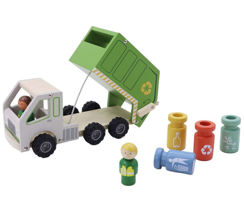 Kaper Kidz Wooden Recycling Garbage Truck Playset