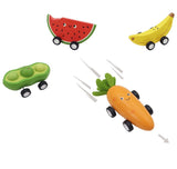 Kaper Kidz Wooden Pull-Back Fruit & Veggie Car