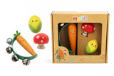 Kaper Kidz Wooden Veggie 3pc Musical Set