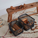 Olli Ella Rattan Ink Cabouche Basket Duo