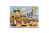 3 in 1 Wooden Chunky Construction Vehicle Puzzle