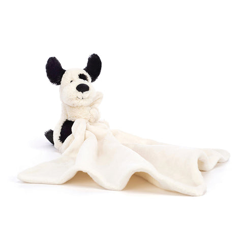 Jellycat Bashful Black and Cream Puppy Soother