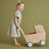 Olli Ella Rattan Strolley - Seashell Pink