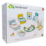Tender Leaf Toys Dolls House Furniture - Children's Room 14pc
