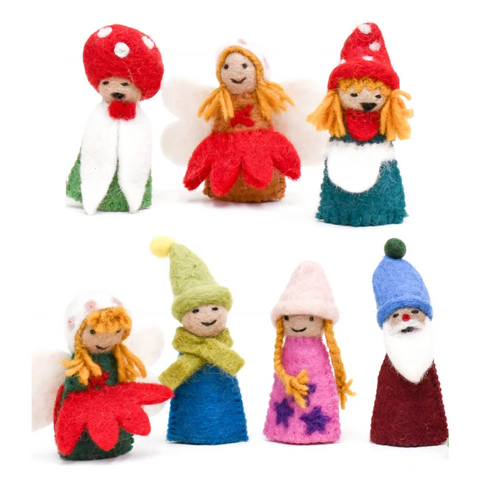 Tara Treasures Finger Puppets - Fairies & Gnomes