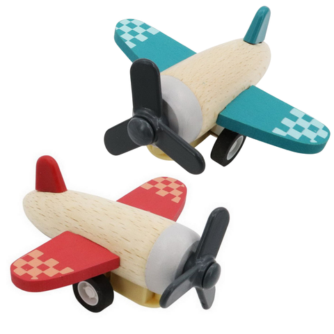 Kaper Kidz Retro Wooden Pull-Back Plane