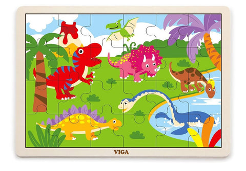 VIGA 24 Pcs Puzzle - Dinosaurs