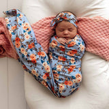 Snuggle Hunny Jersey Wrap & Topknot Set (Assorted Patterns)
