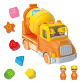 Wanborns Wooden Mixer Truck with Blocks Sound and Light
