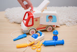 Wanborns Wooden Ambulance with Sound and Light