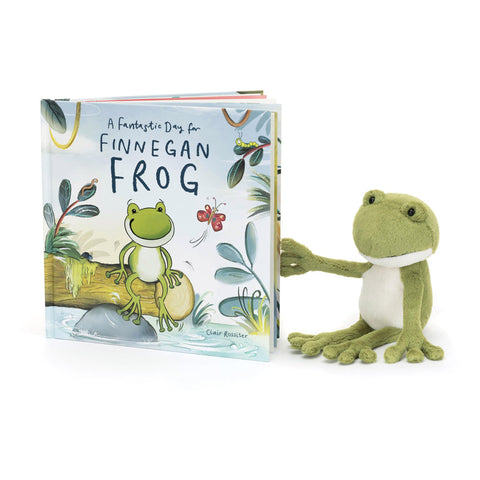 Jellycat Finnegan Frog Book & Toy Set