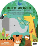 Petit Collage Colouring Book & Stickers - Wild World