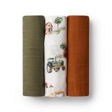 Snuggle Hunny Organic Muslin Wraps 3pk (Assorted Styles)