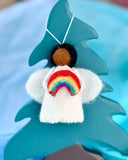 Felt Waldorf Diversity Angel with Rainbow