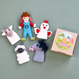 Tara Treasures Finger Puppets - Old MacDonald Farm Animals B (5pc)